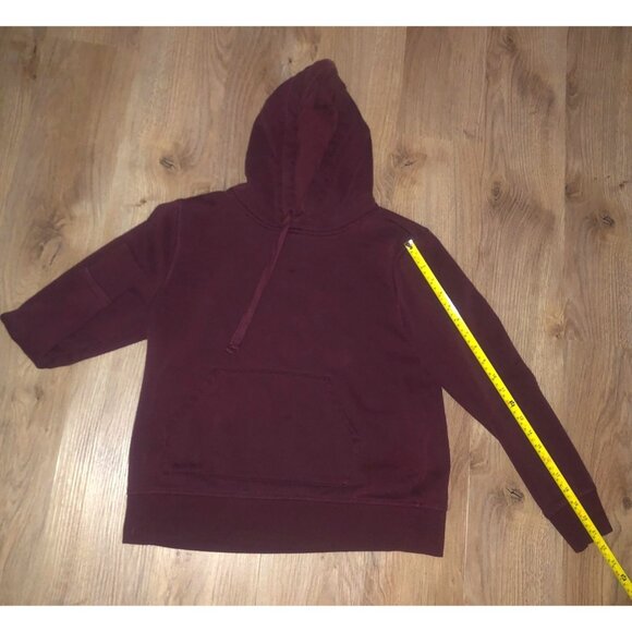 AMAZON ESSENTIALS- WOMENS BURGUNDY PULLOVER KANGAROO POCKET HOODIE SIZE MEDIUM - Picture 4 of 6